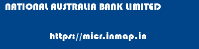 NATIONAL AUSTRALIA BANK LIMITED       micr code